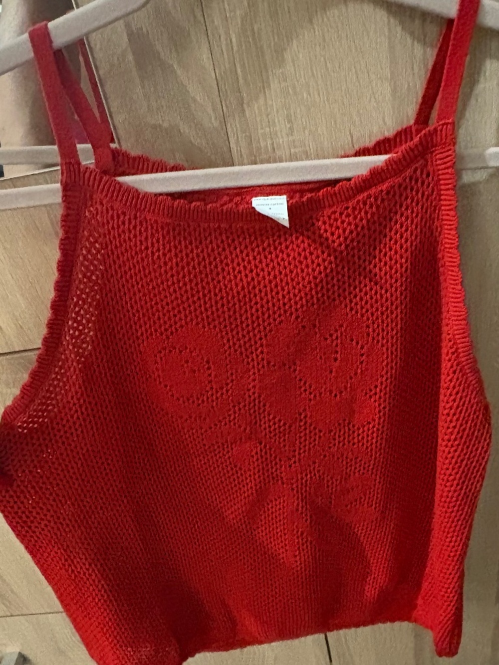 Red cotton knit Old Navy halter tank